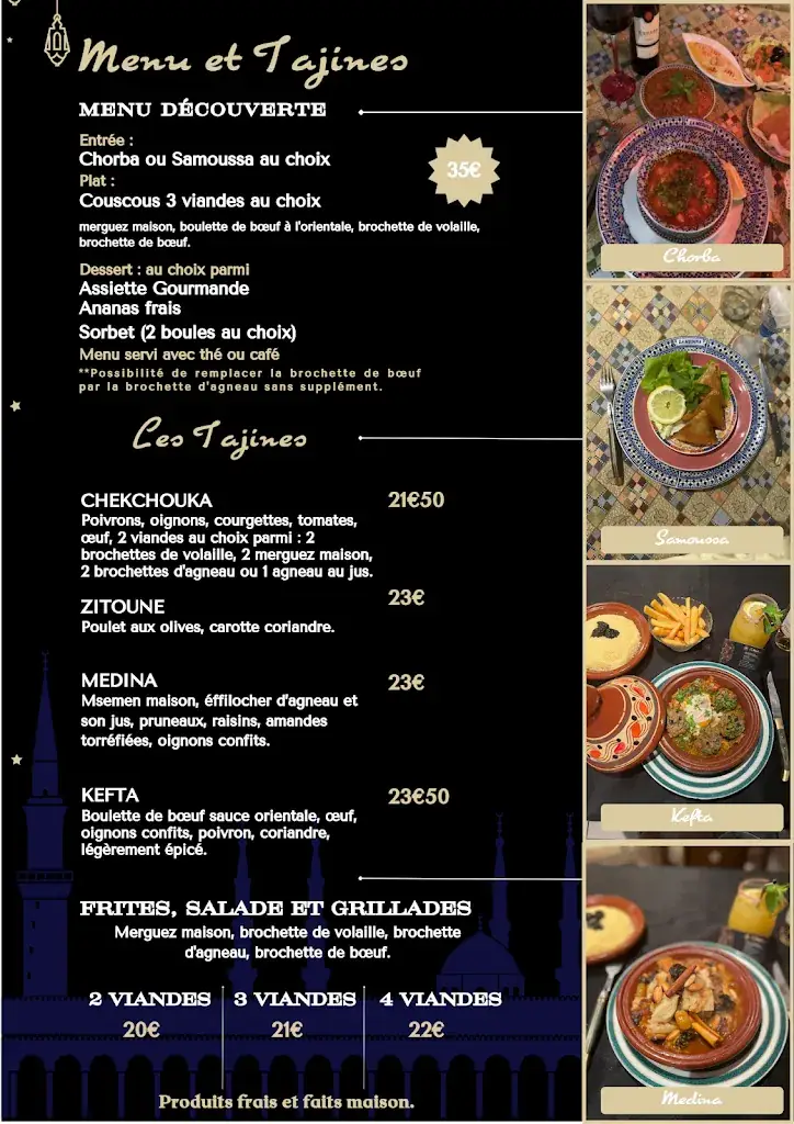 Menu_Restaurant La Médina Bruay-la-buissière_Bruay-la-Buissière_imagen_4