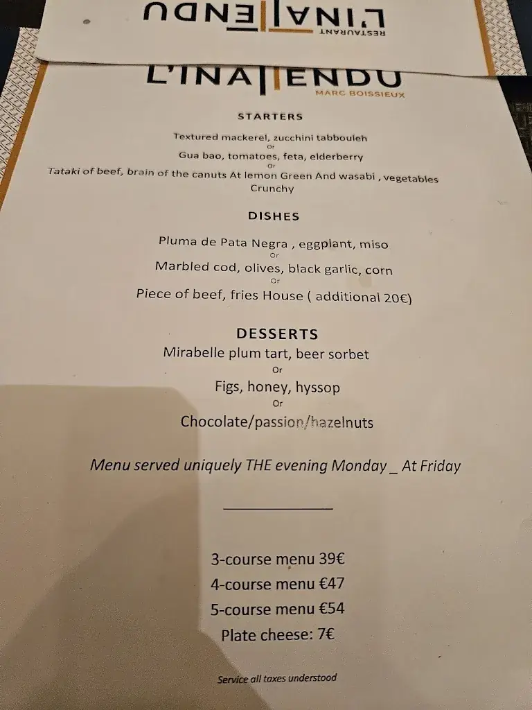 Menu_L'inaTTendu - Restaurant bord de Saône_Reyrieux_image_4