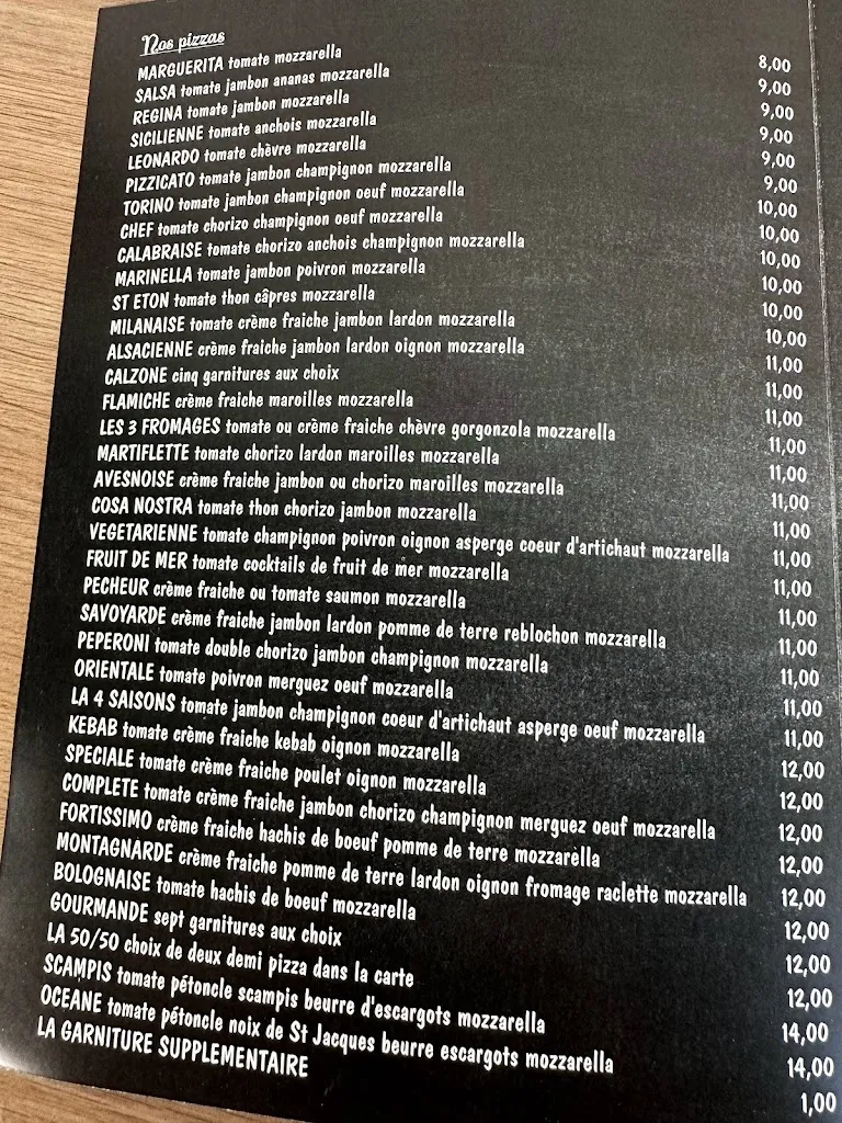 Menu_Pizza leonardo street food calabrese_Avesnes-sur-Helpe_image_1
