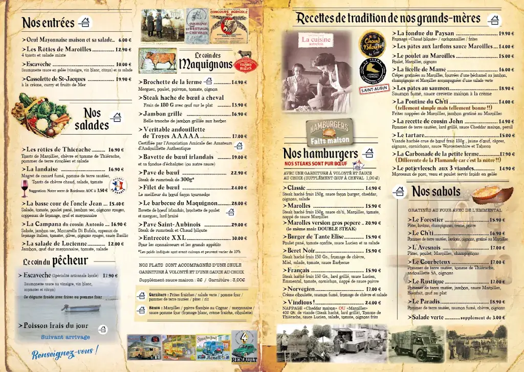 Menu_Grill Restaurant La Petite Ferme de Lucien_Fourmies_image_1