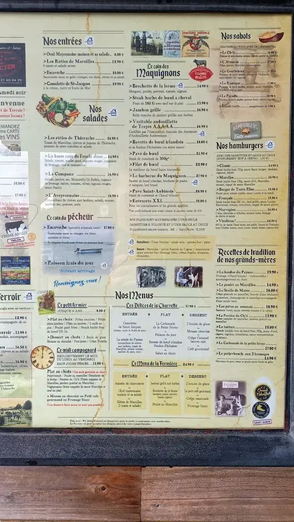 Menu_Grill Restaurant La Petite Ferme de Lucien_Fourmies_image_4