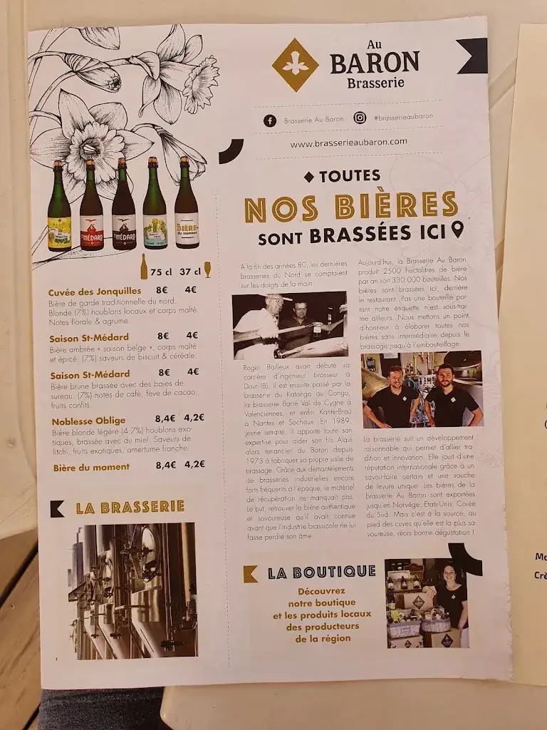 Menu_Brasserie Au Baron_Gussignies_image_1