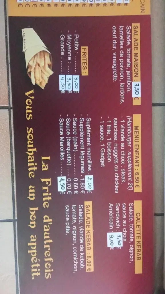 Menu_La Frite d'Autrefois_Bertry_image_4