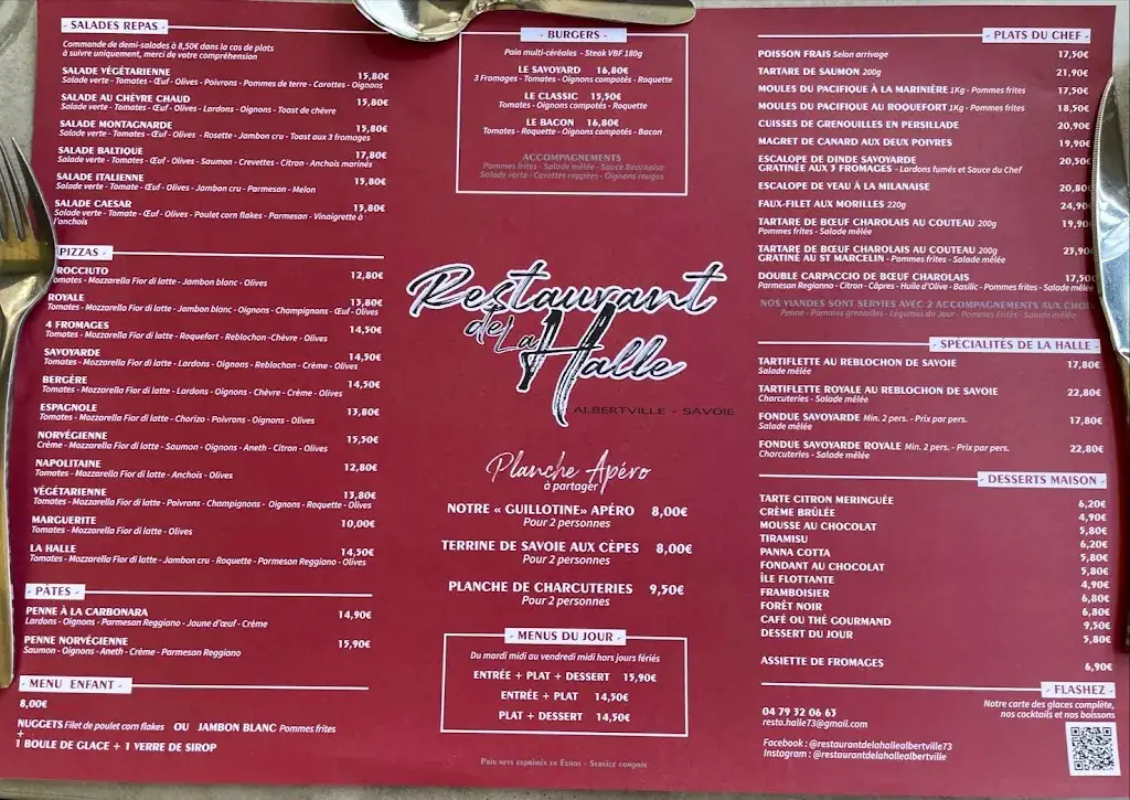 Menu_Restaurant De La Halle Albertville_Albertville_image_1