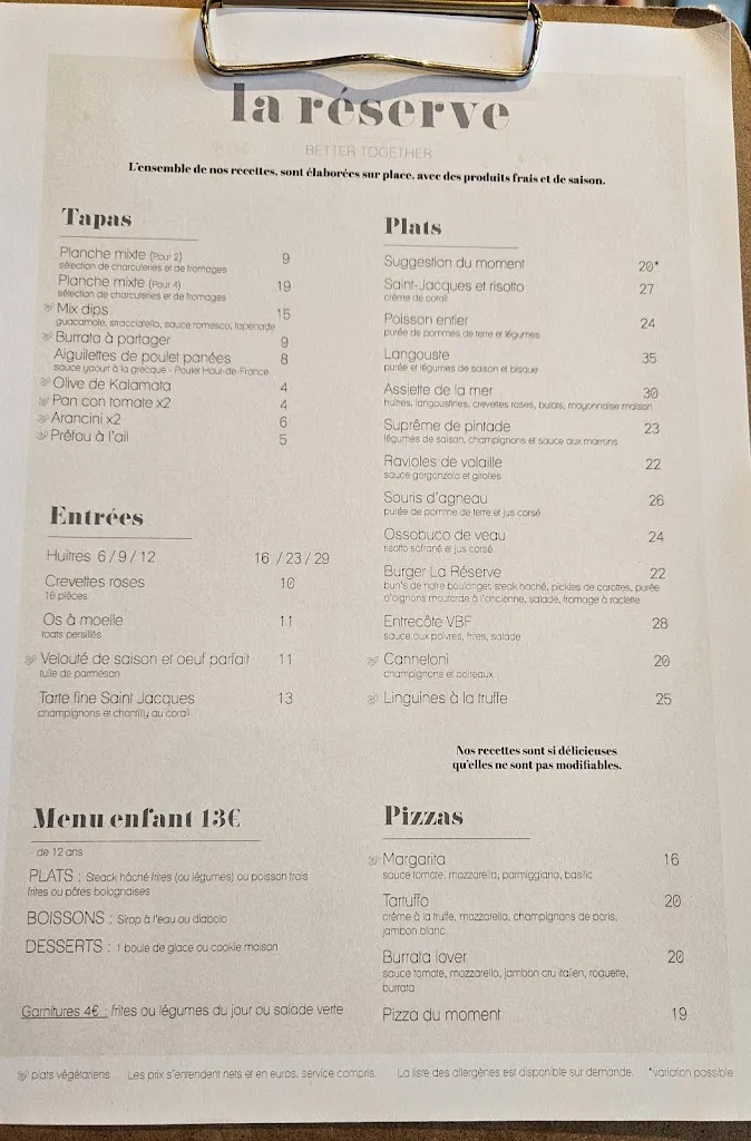 Menu_La Réserve_Berck_image_2