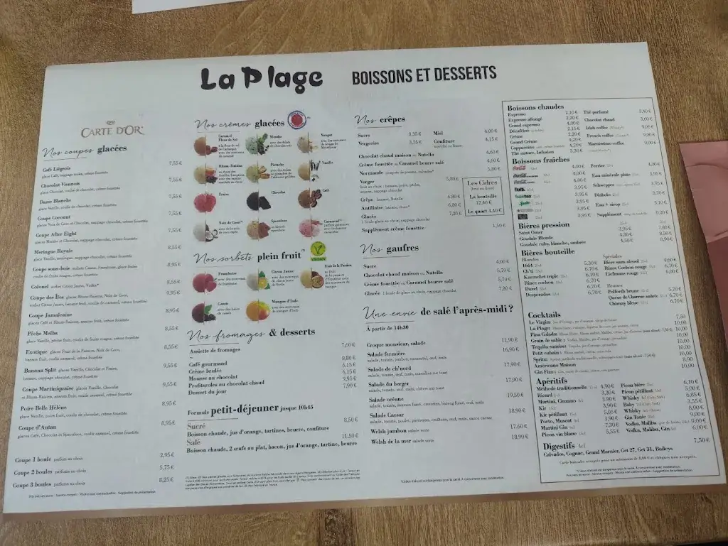 Menu_Brasserie La Plage_Berck_image_1