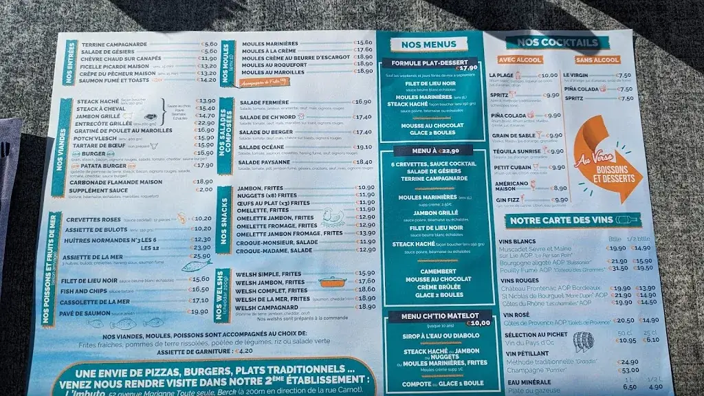 Menu_Brasserie La Plage_Berck_image_3
