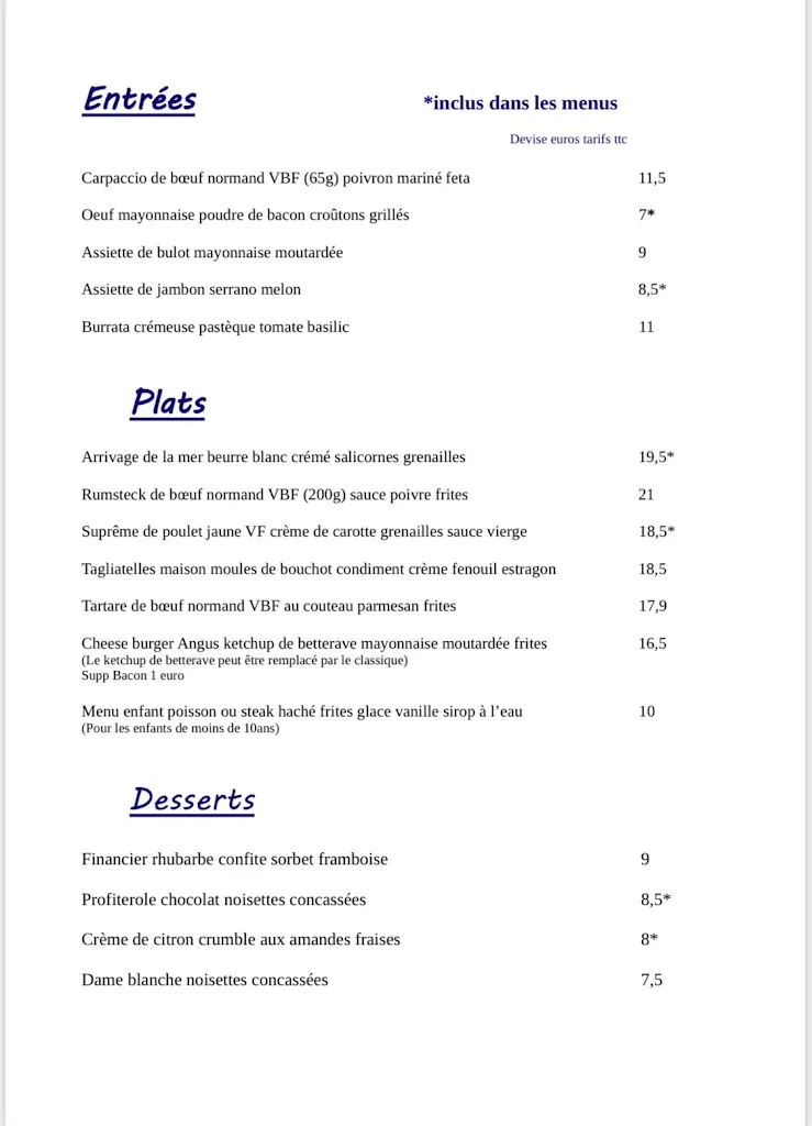 Menu_Le petit Duc' bistrot_Berck_image_1