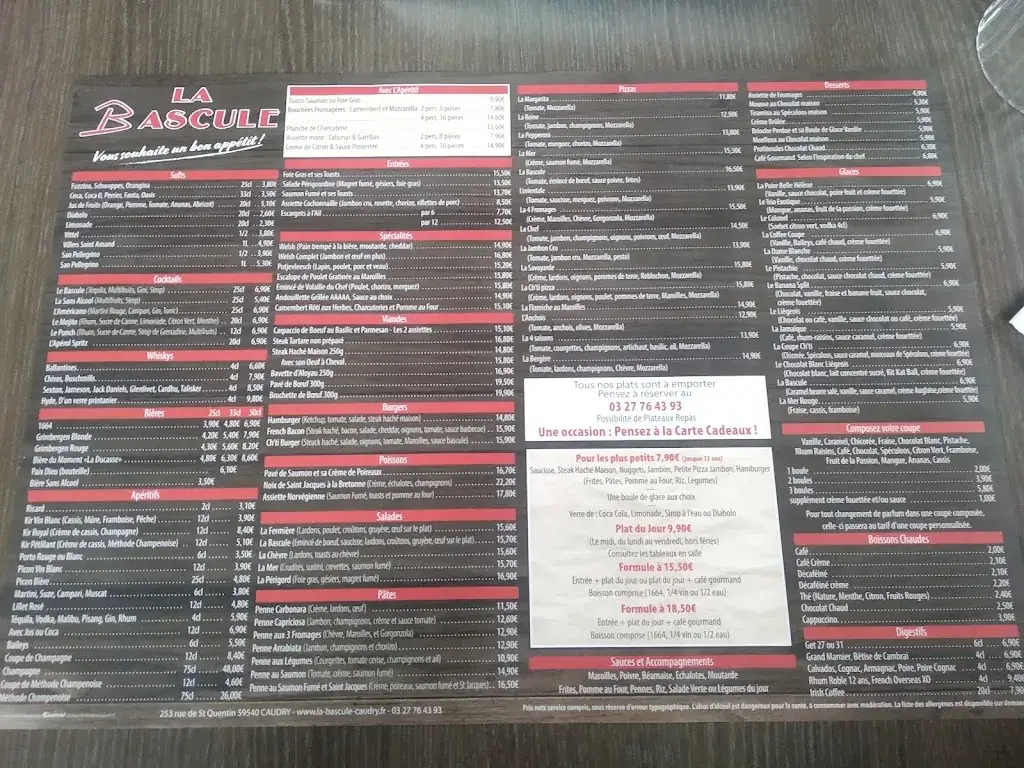 Menu_La Bascule Caudry_Caudry_image_3