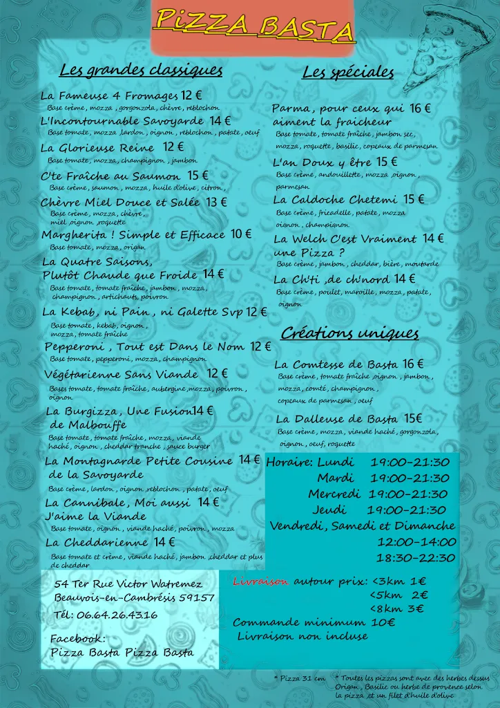 Menu_Pizza Basta_Beauvois-en-Cambrésis_image_1