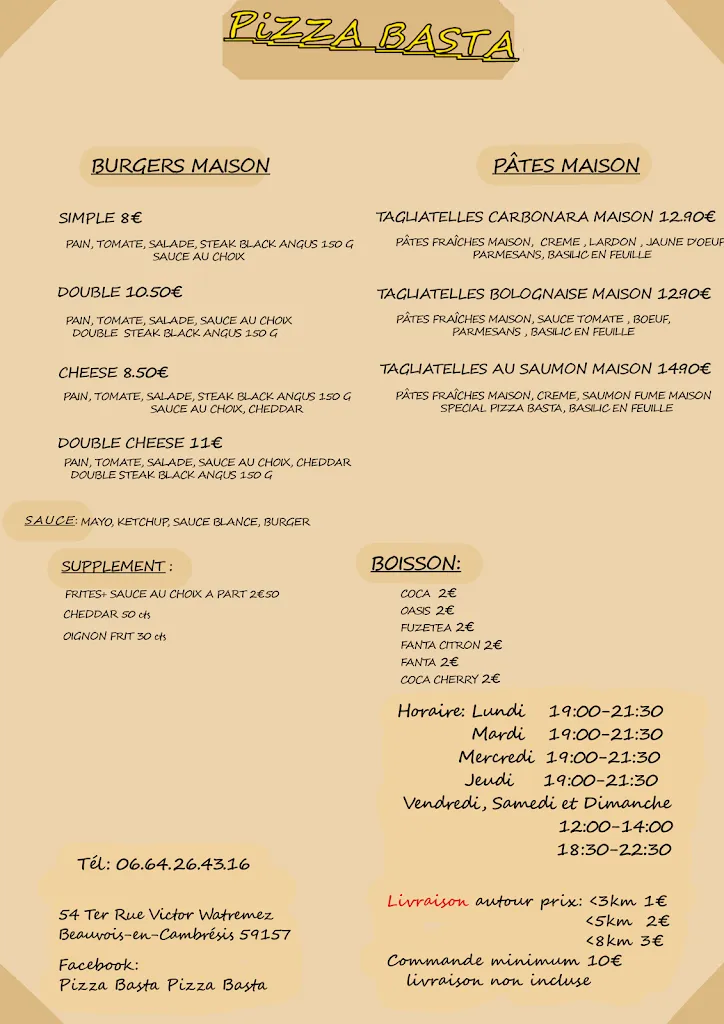Menu_Pizza Basta_Beauvois-en-Cambrésis_image_2