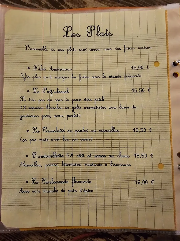 Menu_Estaminet Chez Flavien_Mons-en-Pévèle_image_1