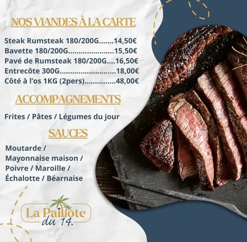 Menü_La Paillote du 14_Billy-Berclau_Bild_1