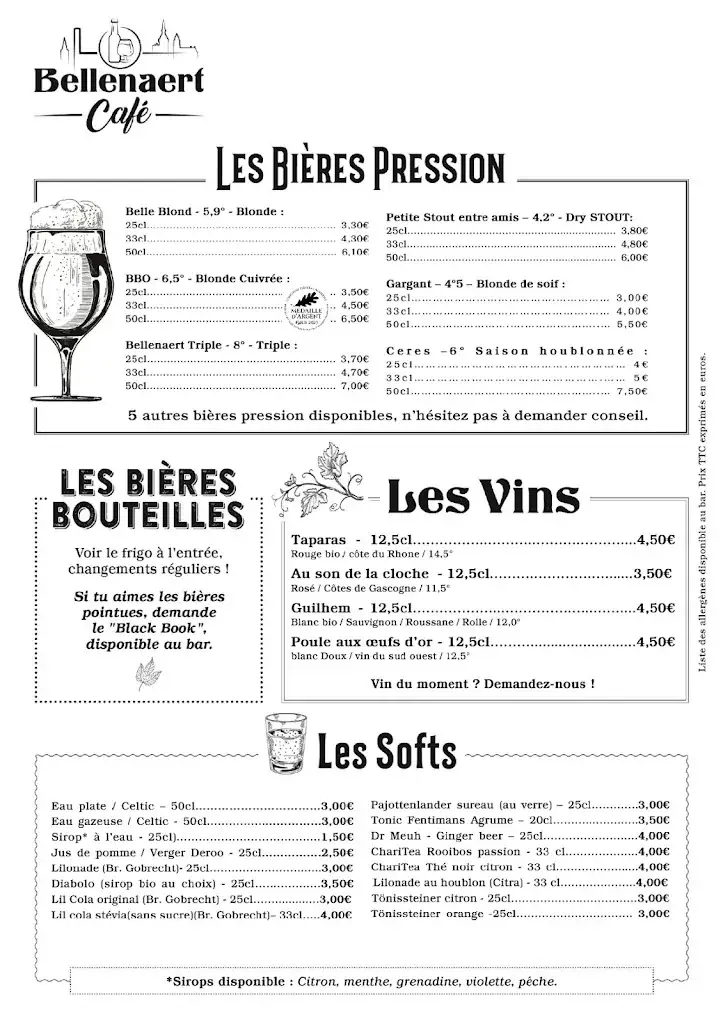Menu_Bellenaert Café - Bailleul_Bailleul_image_2