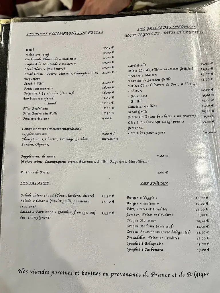 Menu_Estaminet Le Chalet du mont noir_Saint-Jans-Cappel_image_1