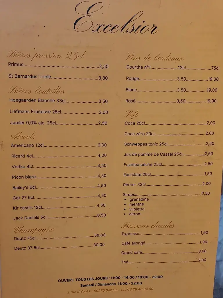 Menu_L’Excelsior lounge_Bailleul_image_3