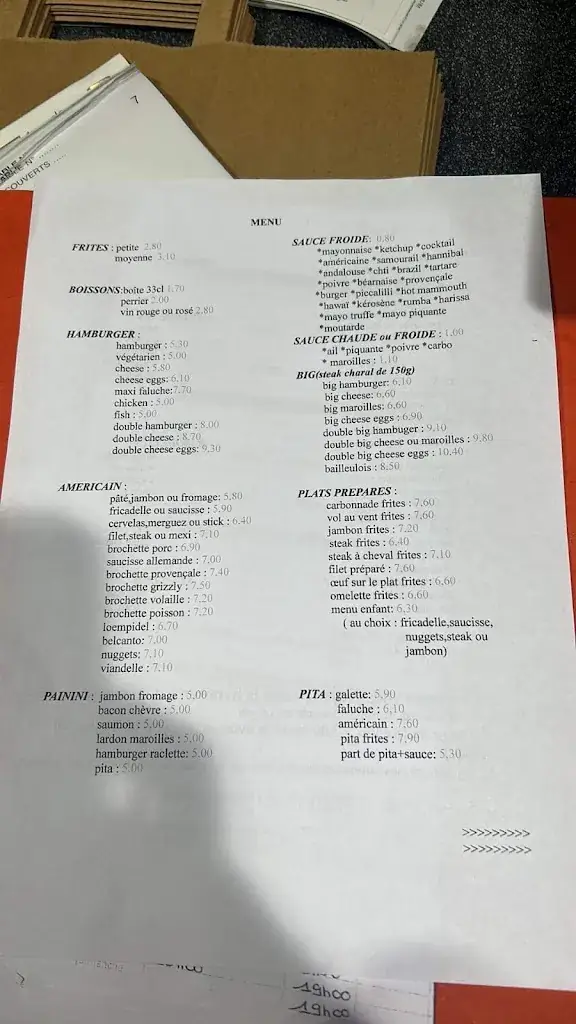 Menu_Friterie Bailleuloise_Bailleul_image_1