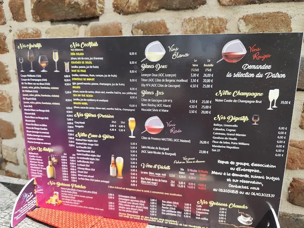 Menu_Auberge de l'Ange Gardien_Bois-Grenier_image_1