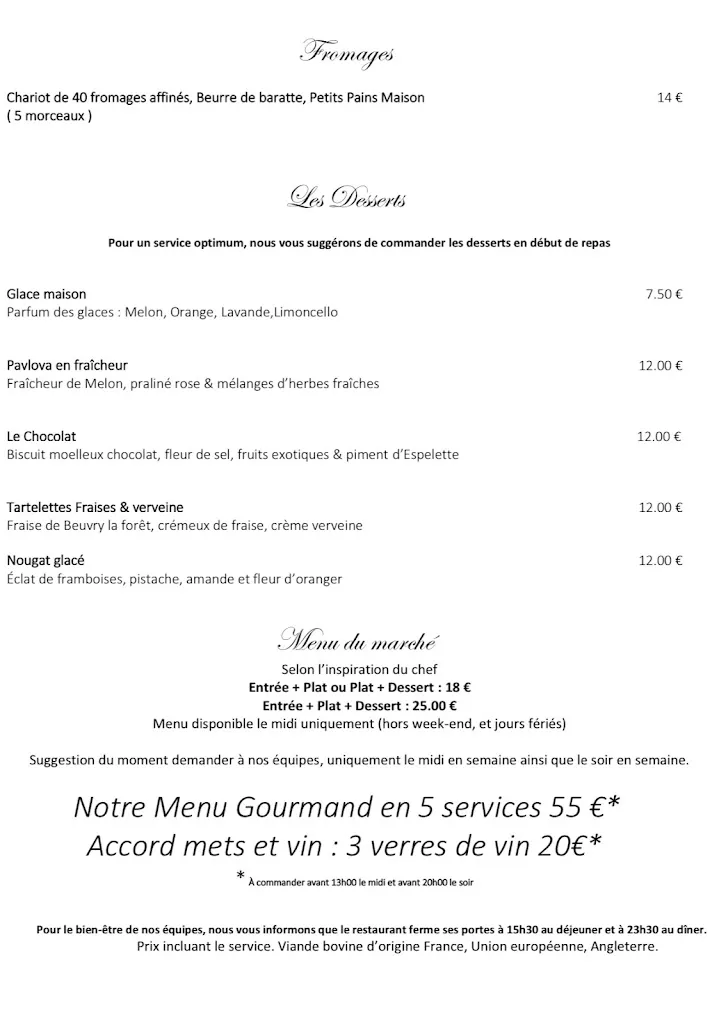 Menu_La chaumière Restaurant_Beuvry-la-Forêt_image_3