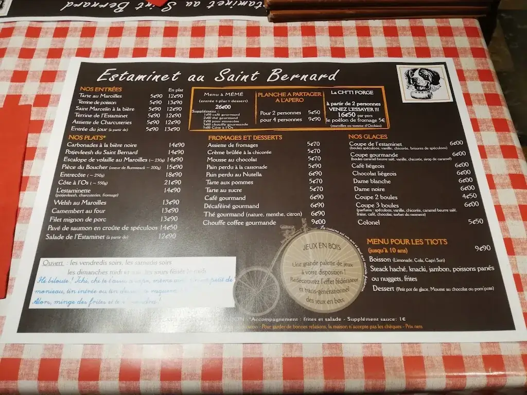 Menu_Estaminet Au Saint Bernard_Beuvry-la-Forêt_image_2