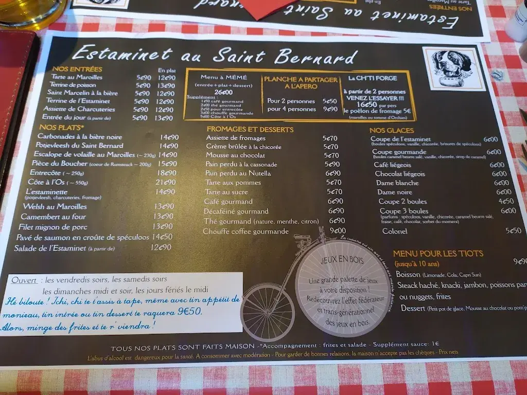 Menu_Estaminet Au Saint Bernard_Beuvry-la-Forêt_image_3
