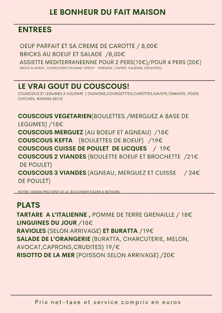 Menu_L'Orangerie Bethune_Béthune_image_1