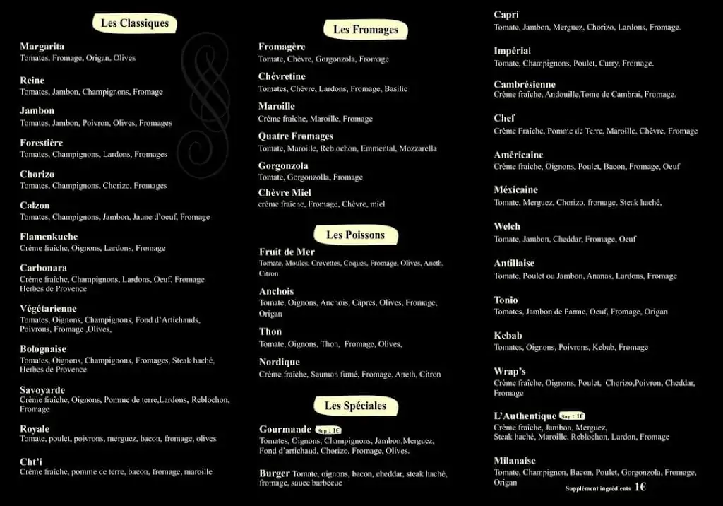 Menu_Pizzéria L'Authentique_Bouchain_image_1