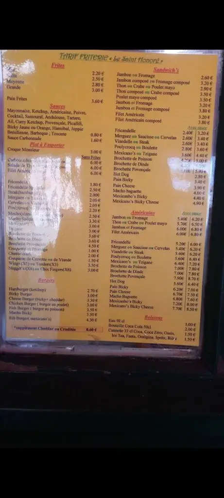 Menu_Le Saint-Honore_Bousbecque_image_1