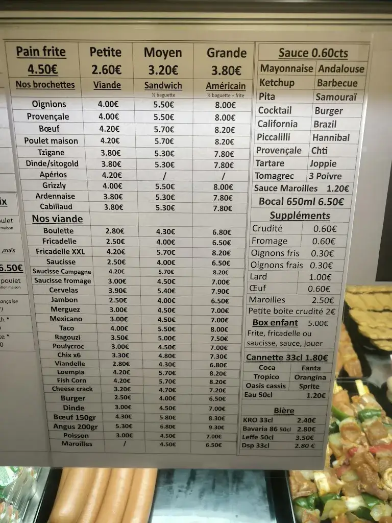 Menu_Friterie La Beuxeidienne_Boussois_image_1