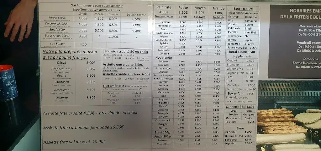Menu_Friterie La Beuxeidienne_Boussois_image_3