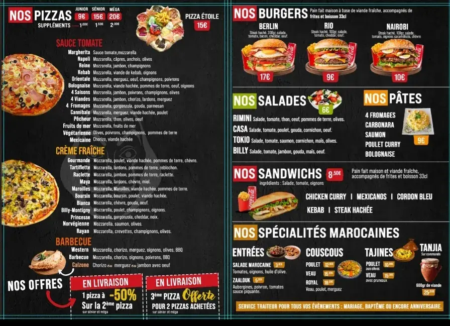 Menü_Casa Del Pizza_Billy-Montigny_Bild_1