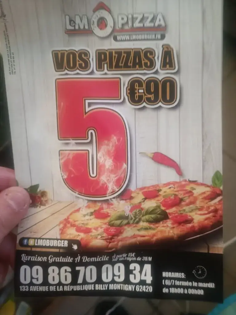 LM Ô Pizza Restaurant in Billy-Montigny