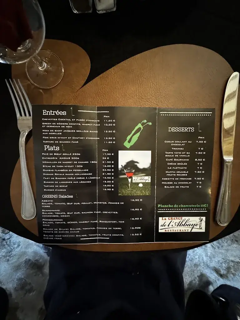 Menu_La Grange de l'Abbaye restaurant du Golf_Château-Thierry_image_3