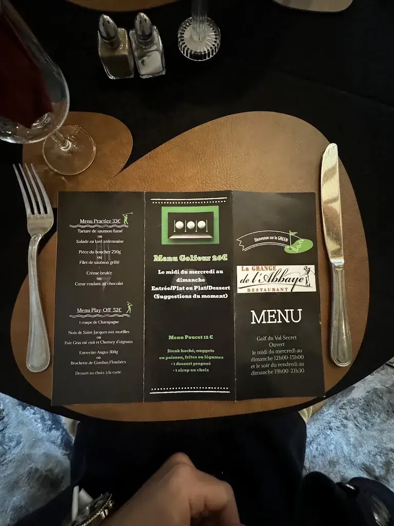 Menu_La Grange de l'Abbaye restaurant du Golf_Château-Thierry_image_4