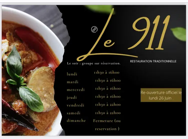 Menu_Le 911 Restaurant Chierry_Chierry_image_1