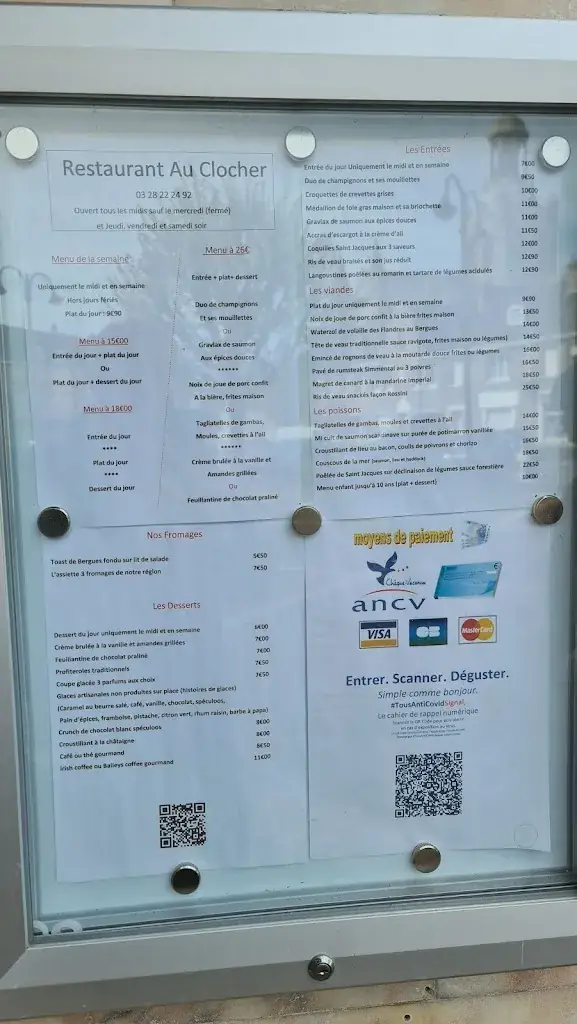 Menu_Restaurant Au Clocher_Bourbourg_image_3