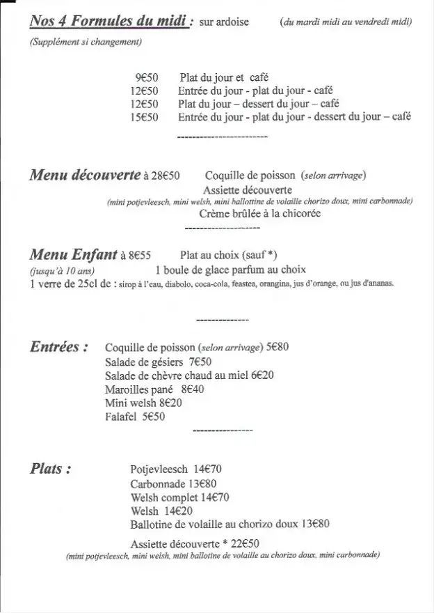 Menu_Restaurant Le P'tit Brouck_Brouckerque_image_3
