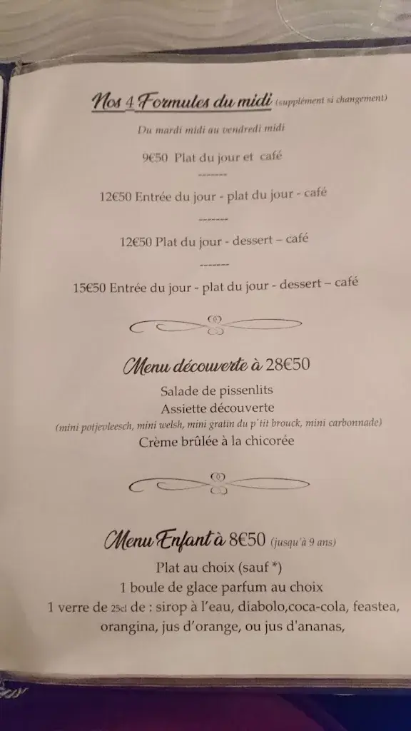 Menu_Restaurant Le P'tit Brouck_Brouckerque_image_4