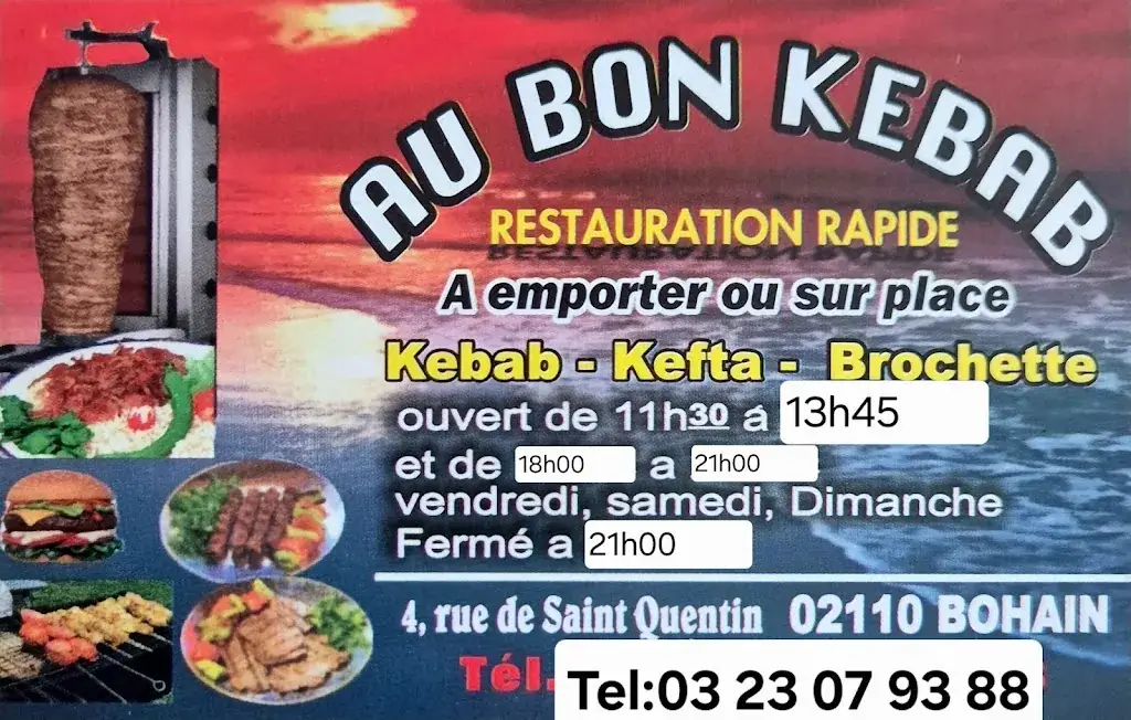 Menu_Au Bon Kebab_Bohain-en-Vermandois_image_1