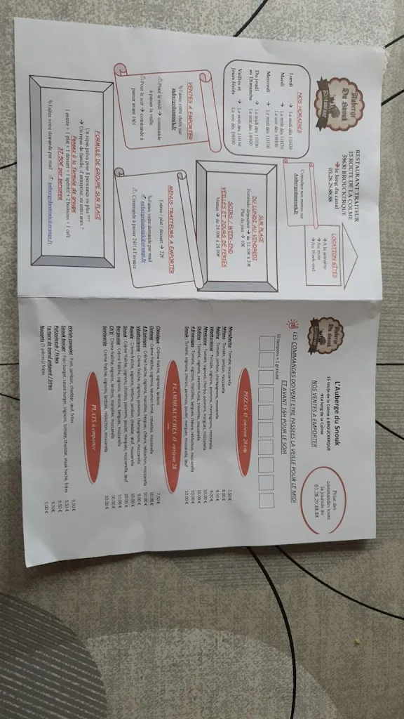 Menu_AUBERGE DU SNOUK_Brouckerque_imagen_4