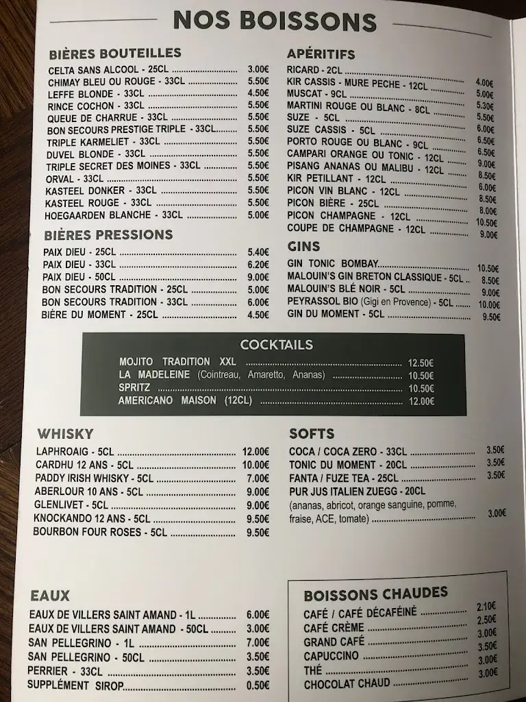 Menu_L'Auberge du Lièvre_Bruille-Saint-Amand_image_2