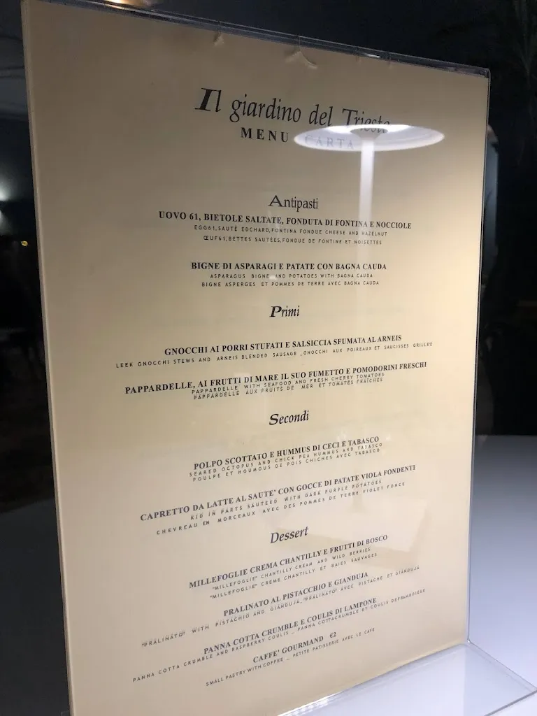 Menu_Il Giardino del Trieste_Italy_image_1