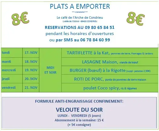 Le CAFE de l'ARCHE de Condrieu restaurant in Condrieu