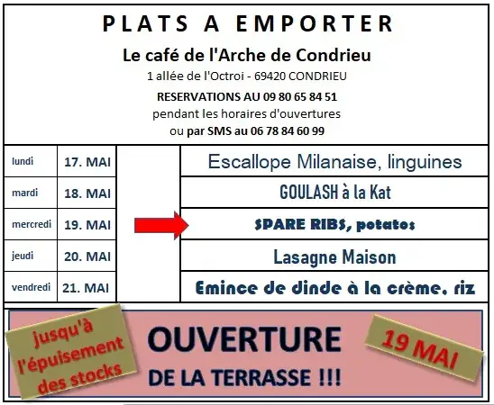 Menu_Le CAFE de l'ARCHE de Condrieu_Condrieu_image_2