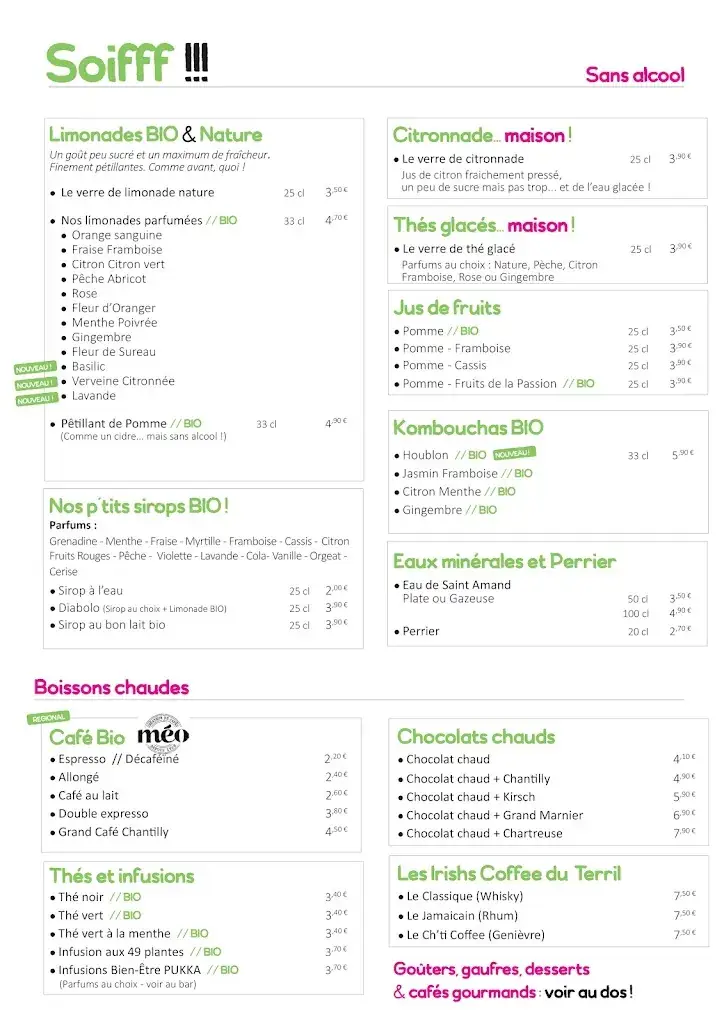 Menu_Les Chevrettes - Bar et restaurant_Rieulay_image_2