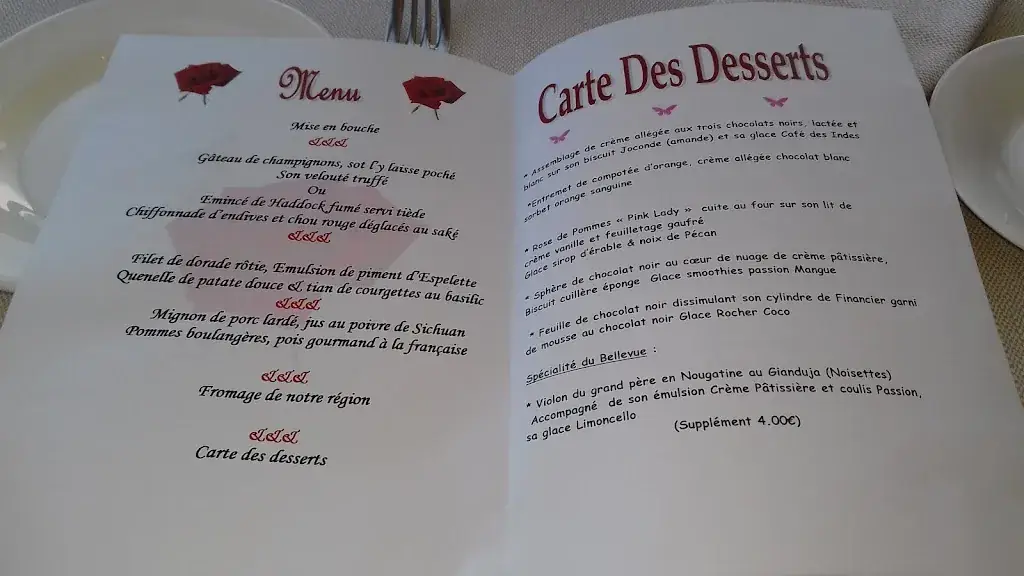 Menu_HOTEL RESTAURANT LE BELLEVUE_Roches-de-Condrieu_immagine_2