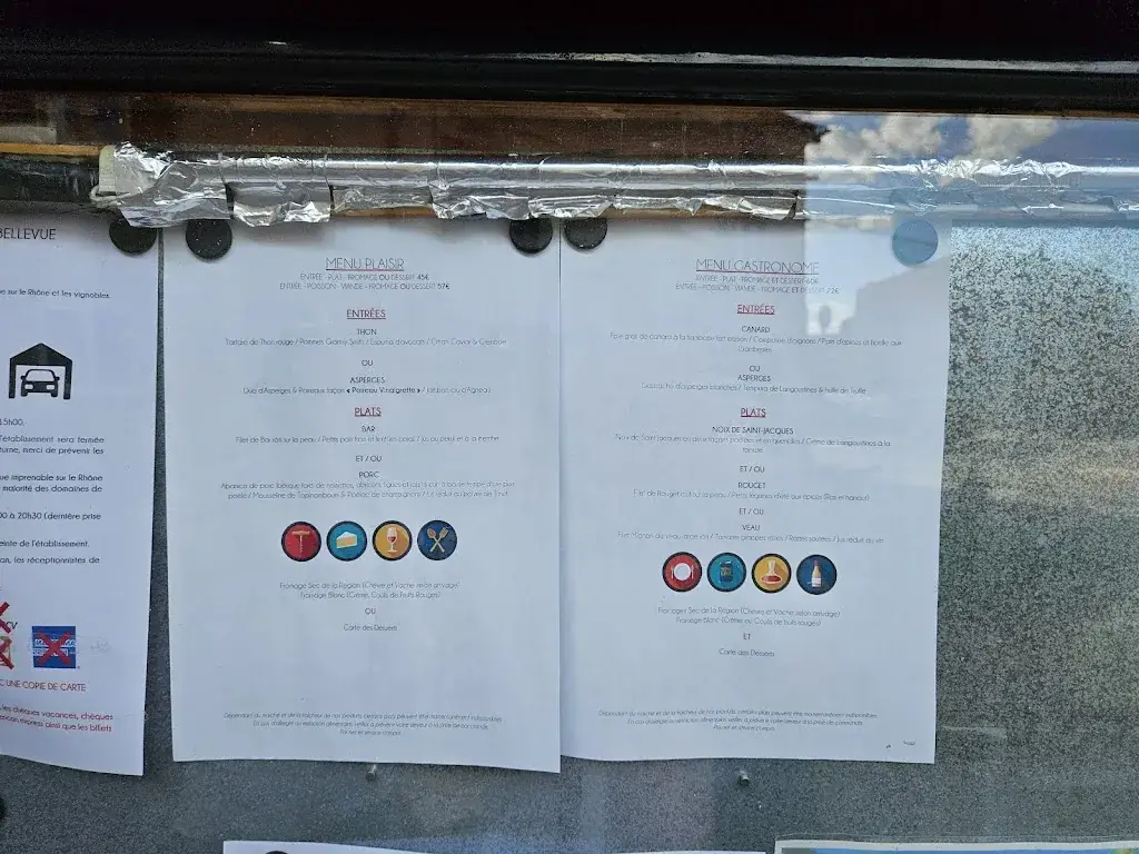 Menu_HOTEL RESTAURANT LE BELLEVUE_Roches-de-Condrieu_immagine_3