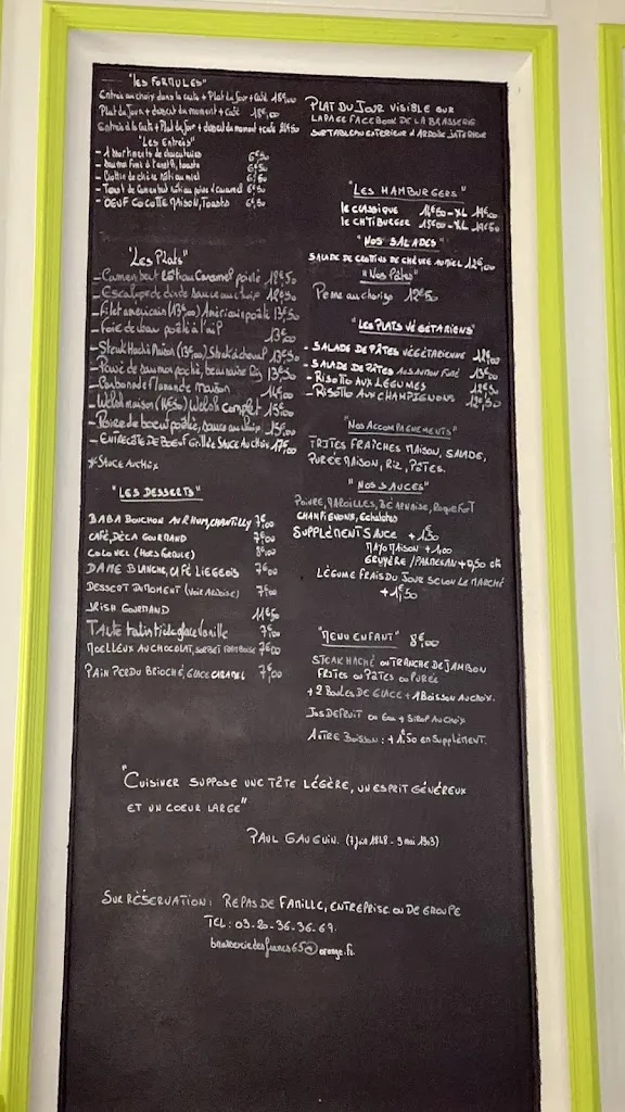 Menu_Brasserie des Francs_Tourcoing_image_1