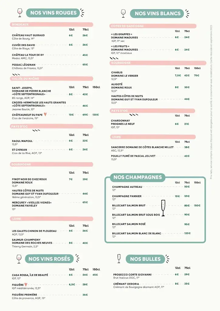 Menu_L'Estaminet de la Ferme Aux Oies_Marcq-en-Barœul_image_1