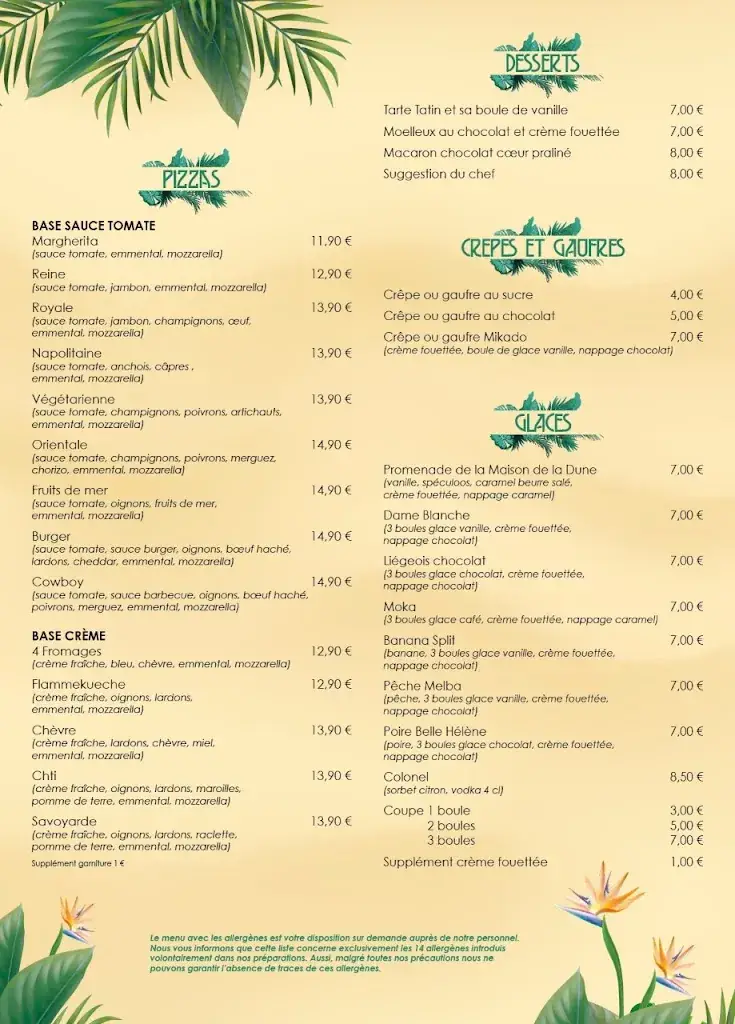 Menu_La Maison de la Dune_Bray-Dunes_image_3